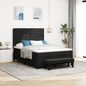 VidaXL Box Spring Ágy Matraccal és Pad Fekete 140x200 cm Szövet