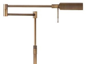 HighLight LED állólámpa New Bari, bronz, 180 cm magas, fém, fényerőszabályzóval,, dimmelhető, Bronz / antik sárgaréz, Nappali / Étkező, fém, Modern