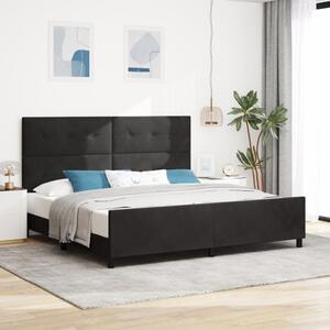 VidaXL Ágykeret Fekete 200x200 cm Bársony