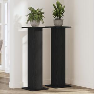 VidaXL Növényállvány 2 db Fekete Tölgy 30x30x95 cm Mérnöki Fa