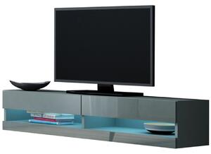 BUTORLINE TV szekrény 140 VIGO NEW GREY C VG12 szürke / szürke fényes