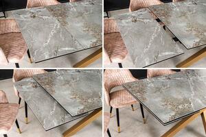 Meghosszabbítható étkezőasztal Paquita 180-220-260 cm szürke márvány