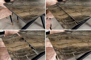 Meghosszabbítható étkezőasztal Paquita 180-220-260 cm taupe márvány