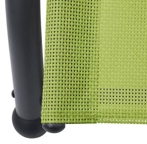 VidaXL zöld kétszemélyes textilén napozóágy napellenzővel