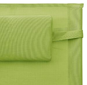 VidaXL zöld-szürke textilén napozóágy