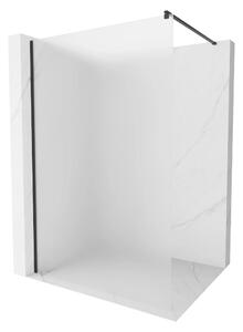 HD Arlo Matt Black Walk-In zuhanyfal, 90x200 cm, 8 mm vastag vízlepergető biztonsági matt üveggel, 200 cm magas, fekete profillal és távtartóval