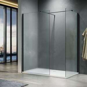 HD Arlo Matt Black Kombi Walk-In zuhanyfal 8 mm vastag vízlepergető biztonsági matt üveggel, 200 cm magas, fekete profillal és távtartóval