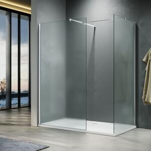 HD Arlo Matt Kombi Walk-In zuhanyfal 8 mm vastag vízlepergető biztonsági matt üveggel, 200 cm magas, króm profillal és távtartóval