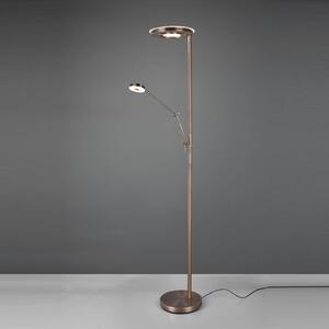 Trio Lighting Barrie LED mennyezeti lámpa olvasólámpával, antik sárgaréz, dimmelhető, Bronz / antik sárgaréz, Nappali / Étkező, fém, Modern