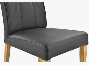 Valódi bőr huzatú szék - fekete szín Klaudia