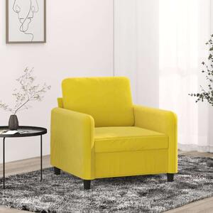VidaXL sárga bársony kanapéfotel 60 cm