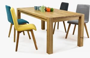 Tömörfa asztal székekkel 140 x 90 cm, Tölgy