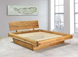 Tölgyfa ágy, természetes tömörfa, Matus 160 x 200 cm