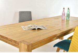 10 személyes étkezőasztal tömör tölgyfából + székek , Zlatko 240 x 100 cm