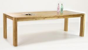 10 személyes étkezőasztal tömör tölgyfából + székek , Zlatko 240 x 100 cm