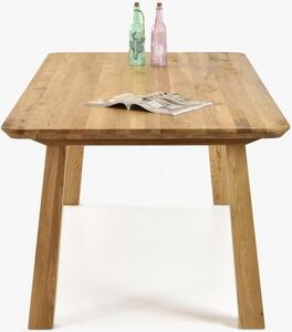 Tömörfa étkezőasztal - lekerekített sarkak, Martina 200 x 100 cm
