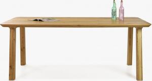 Tömörfa étkezőasztal - lekerekített sarkak, Tina 160 x 90 cm