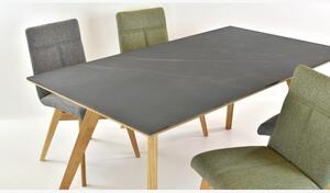 Dekton étkezőasztal, sötét asztallap 180 x 90 cm