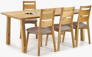 Tömörfa Tina étkezőasztal + Virginia tölgy székek