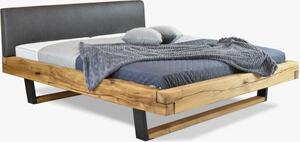 Modern tömör tölgyfa ágy - fém lábak, Laura 200 x 200