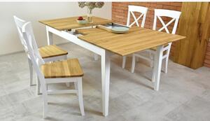 Tömörfa étkezőasztal és székek, Torina + Tomino