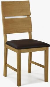 Tölgyfa szék Nora - Pu barna - MEGA akció