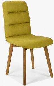 Kényelmes szék, sárga - tölgyfa lábak Orlando