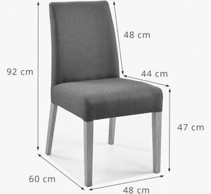 Kárpitos szék - szürke Malaga