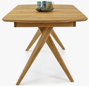 Bővíthető tömör tölgyfa asztal, Anor