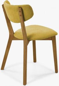 Kárpitos szék - tölgyfa lábak, Amisa sárga