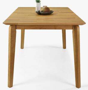 Bővíthető tömör tölgyfa asztal, Liam 160-200 x 90 cm
