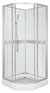 Classic 80x80 cm White hátfalas zuhanykabin zuhanytálcával