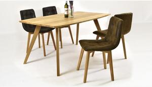 Masszív tölgyfa asztal és székek