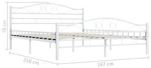 VidaXL fehér fém ágykeret 160 x 200 cm