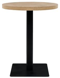 VidaXL kerek, tölgyfa színű MDF/acél bisztró asztal 60 x 75 cm