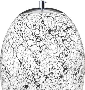 Króm-fehér függő lámpa, Crackle