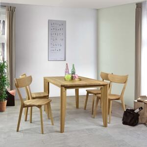 Étkezőszett asztal 140 x 80 és székek tömör tölgy