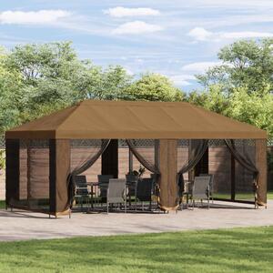 VidaXL Kerti pavilon 6 x 3 m Bézs Poliészter és acél 190
