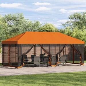 VidaXL Oldalfalas pavilon 6 x 3 m Narancssárga Poliészter és acél 190