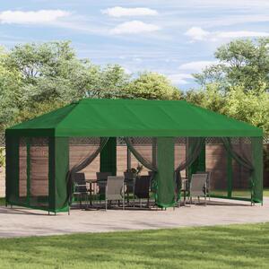 VidaXL Kerti pavilon 6 x 3 m Zöld Poliészter és acél 190