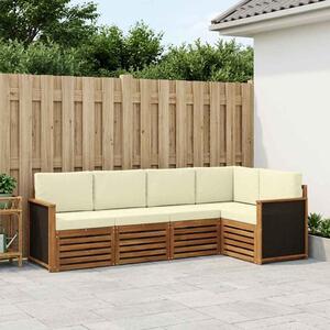 VidaXL Szegmentált kanapé szett 4 pcs Természetes és krémszínű