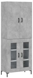 Modern Magas Szekrény - Beton Szürke - 180 cm