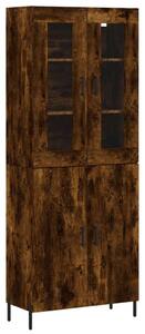VIDAXL Fa Tálalószekrény - Füstös Tölgy - 69,5x34x180 cm