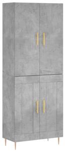 Modern Magasszekrény - Betonszürke - 69,5x34x180 cm