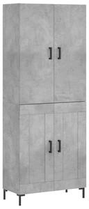 Modern Magas Szekrény - Beton Szürke - 180 cm