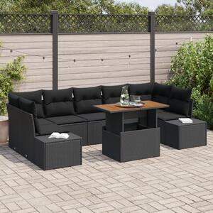 Kert étkező szett párnával 8 pcs Fekete és Barna