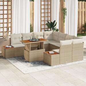 Kert étkező szett párnával 9 pcs Beige és krém