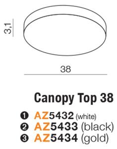 Modern mennyezeti lámpa Canopy 38 fekete