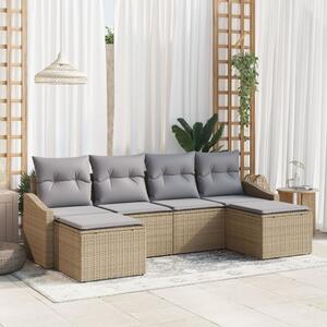 Kert étkező szett párnával 6 pcs Beige és Világosszürke
