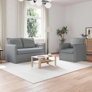 VidaXL Kanapé Szett 2 pcs Világosszürke 136 x 82 x 85 cm Szövet